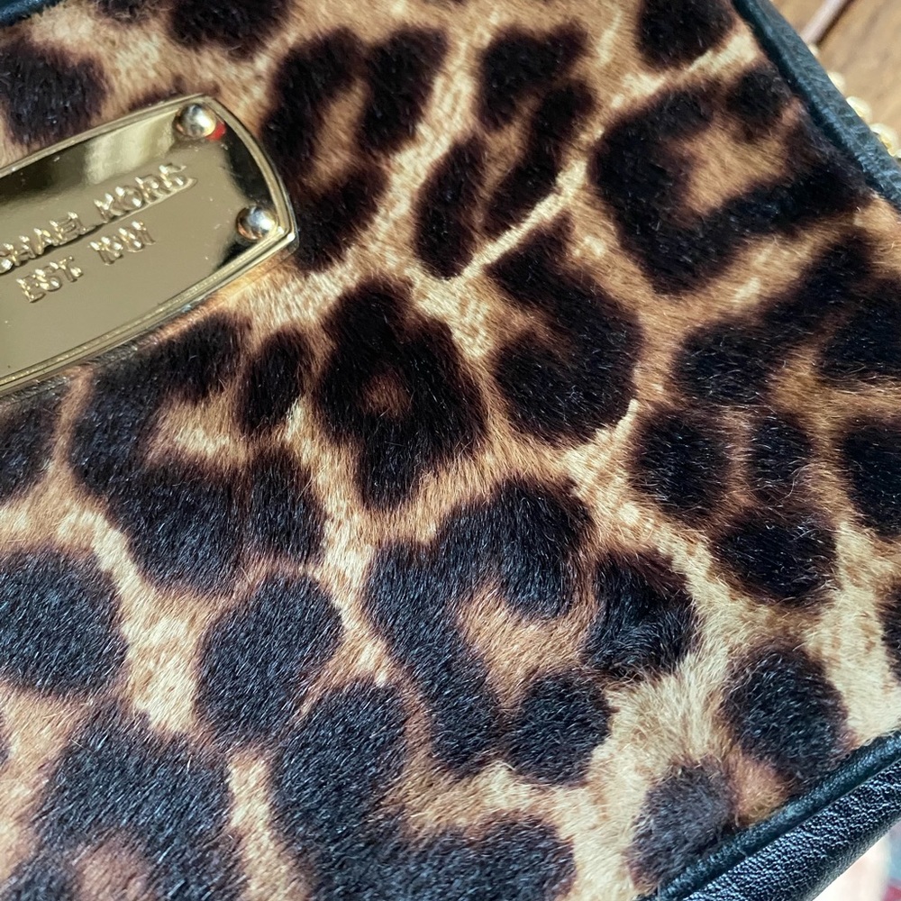 Mini Michael Kors Leather Trim Calf Hair Crossbody Bag - Picture 5 of 9